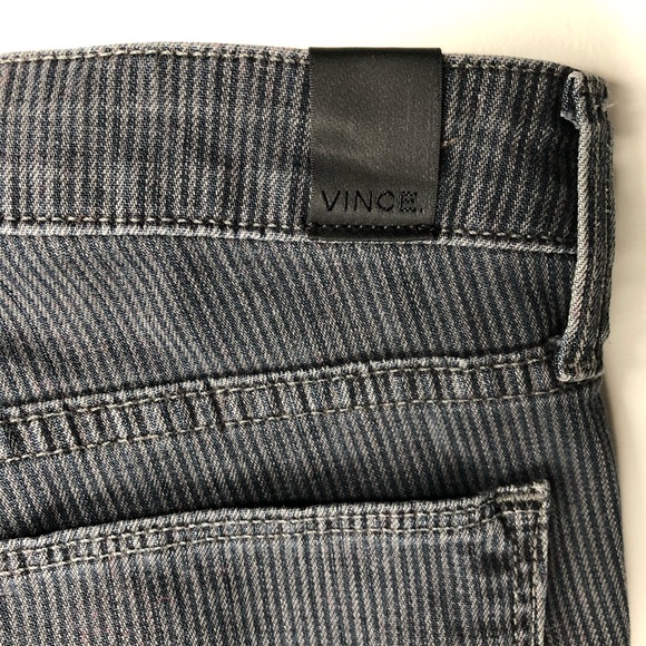 Vince Riley Grey Stripe Skinny Jeans - Picture 8 of 11